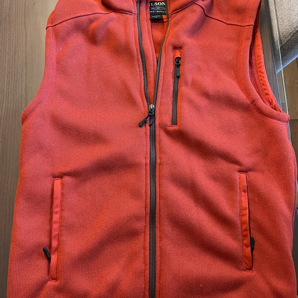 Men’s Small orange Filson Vest